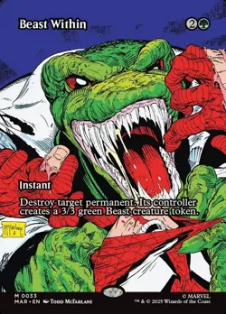 MTG Beast Within 33 Mythic Borderless Marvel Universe Spider-Man - Image 1