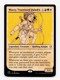 Mazzy, Truesword Paladin (Showcase) - [Battle for Baldur's Gate] MTG 🔥🌳⚪ - Image 1
