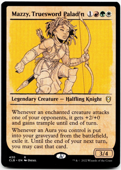Mazzy, Truesword Paladin (Showcase) - [Battle for Baldur's Gate] MTG 🔥🌳⚪ - Image 3