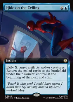 MTG Hide on the Ceiling 249 Rare Extended Art Marvel Spider-Man - Image 1