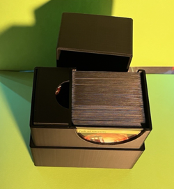 Deck Card Box w/Dice Tray - Holds 100 + Sleeved Cards - Black - MTG/Pokemon - Image 2