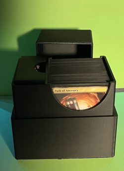 Deck Card Box w/Dice Tray - Holds 100 + Sleeved Cards - Black - MTG/Pokemon - Image 3