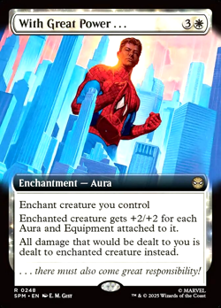 MTG With Great Power... 248 Rare Foil Extended Art Marvel Spider-Man - Image 1