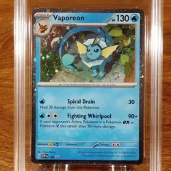 Pokemon SV Black Star Promo Vaporeon Cosmos Holo 168 AGS Legendary 10 2025 - Image 2
