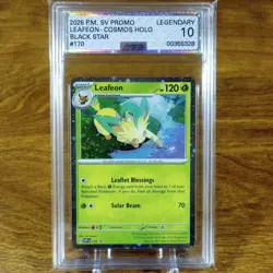 Pokemon SV Black Star Promo Leafeon 170 AGS Legendary 10 Cosmos Holo 2025 - Image 1