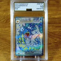 Pokemon Scarlet & Violet Base Gyarados EX 225/198 AGS Gem-MT 10 Holo Rare 2023 - Image 1