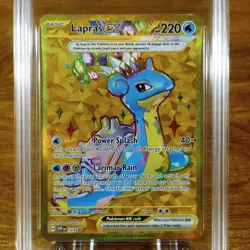 Pokemon SV Black Star Promo Lapras EX 164 AGS Gem-MT 10 Full Art Holo Rare 2024 - Image 2