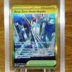 Pokemon Stellar Crown Trainer Area Zero Underdepths 174/142 AGS Gem-MT 10 2024 - Image 2