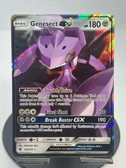 Pokemon TCG Genesect GX 130/214 SM Lost Thunder Ultra Rare MP - Image 1