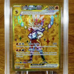 Pokemon SV Black Star Promo Cinderace EX 163 AGS Gem-MT 10 Full Art Holo 2024 - Image 2