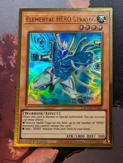 YuGiOh - Maximum Gold 1st Edition - Elemental Hero Stratos - MAGO-EN004 NM/VLP - Image 1