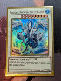 Trishula, Dragon of the Ice Barrier - MGED-EN027 - Premium Gold Rare - Yugioh - Image 1