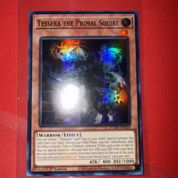 Yugioh! 3x Tessera the Primal Squire DUAD-EN018 Super Rare 1st Ed NM - Image 2