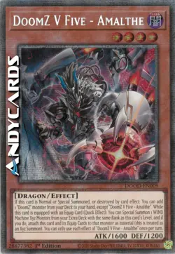 DOOMZ V FIVE - AMALTHE • (Cinque) • Rara Starlight • DOOD EN009 • 1Ed • Yugioh! - Image 1