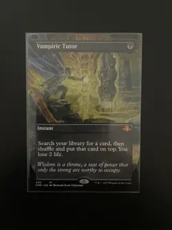 MTG Vampiric Tutor (Borderless) Dominaria Remastered Non-foil Mythic - Image 1
