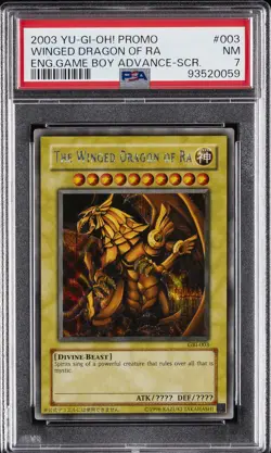 2003 YU-GI-OH! PROMO #003 THE WINGED DRAGON OF RA PSA 7 - Image 1