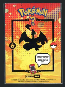 CHARIZARD #006 - Card Tops Pokedex Database - Pokemon *GOLD HOLO FOIL DESIGN* - Image 2