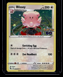 Blissey Cosmos Holo Promo Rare 052/078 Pokemon GO Card 2022 Holographic - Image 1