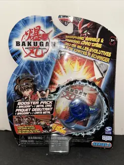 BAKUGAN Series 1 2007 BLUE BOOSTER PACK Morphing Marble & Trading Card Game NEW - Image 1
