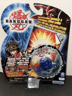 BAKUGAN Series 1 2007 BLUE BOOSTER PACK Morphing Marble & Trading Card Game NEW - Image 3