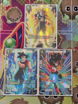 3 Card Bardock Bundle P-067, 204 & 262 PR Gold Foil Dragon Ball Mint Set - Image 1
