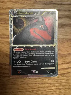 Houndoom Prime Holo Rare 82/90 HGSS Undaunted Pokemon Card Vintage HP - Image 1