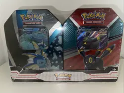 New Pokemon Trading Card Game: Vaporeon Umbreon Tin Bundle 820650855658 - Image 1