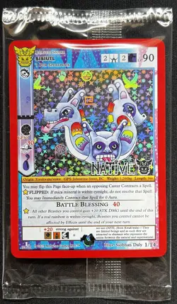 Sisiutl MetaZoo 1st Edition Full Holo Foil NATIVE Promo Card NM+ Sealed 1/14 - Image 1
