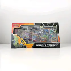 Pokemon TCG Lucario V & Tyranitar V Collector's Box - 14 Packs 820650856716 - Image 1
