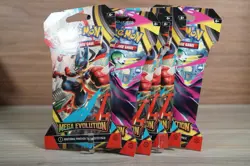 Pokemon TCG Mega Evolution Sleeved Booster Pack Lot of 6 packs! - Image 1