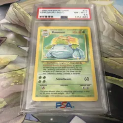 1999 POKEMON BASE SET UNLIMITED #15 VENUSAUR HOLO PSA 8.5 NM-MT+ - Image 3