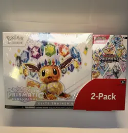 Pokemon Costco Prismatic Evolutions 2 Pack - 1 ETB - 1 Booster Bundle - Sealed - Image 1