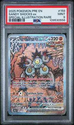 2025 POKEMON PRE EN-PRISMATIC EVOLUTIONS #159 SANDY SHOCKS EX PSA 9 - Image 1
