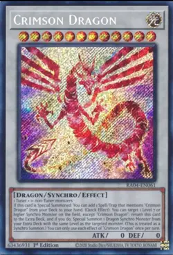 Yu-Gi-Oh! Crimson Dragon Secret Rare 1st Edition RA04-EN061 Mint - Image 2
