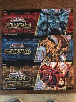 Yu-Gi-Oh! 3x Battle Pack 2 “War of the Giants” Playmats SLIFER,OBELISK and RA - Image 1