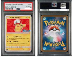 PSA 10 Ash's Pikachu 071/SM-P Promo Sun & Moon 2017 Pokemon Card Japanese #506 - Image 1