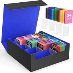 Trading Card Storage Box, 3000+ MTG Deck Box with 24 Colorful Dividers & 4 Card - Image 1