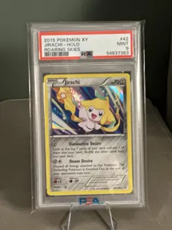 Pokemon XY Roaring Skies Jirachi Holo Card #42/108 2015 - PSA 9 - Image 1