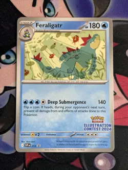 Feraligatr 213 Black Star 2024 Pokemon Illustration Contest Promo Card NM - Image 1