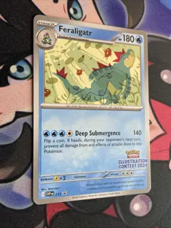 Feraligatr 213 Black Star 2024 Pokemon Illustration Contest Promo Card NM - Image 2