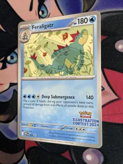 Feraligatr 213 Black Star 2024 Pokemon Illustration Contest Promo Card NM - Image 3