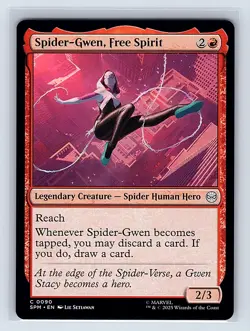 Spider-Gwen, Free Spirit #90 Regular Common MTG 2025 Marvel's Spider-Man (SPM) - Image 1