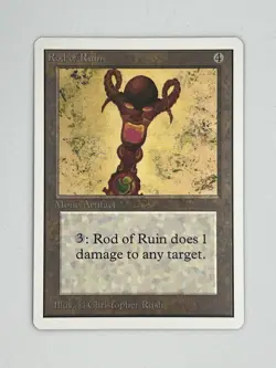 MTG ROD OF RUIN Unlimited Edition Regular MT+ Magic The Gathering - Image 1