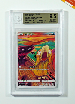 Pokemon BGS 9.5 Psyduck #286 Promo Edvard Munch's Scream 2018 Japanese - Image 1