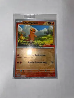 Pokemon 151 Charmander Gamestop Stamped Reverse Holo Promo 004/165 Sealed - Image 1