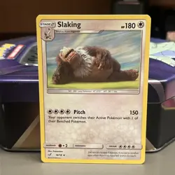 Slaking 18/18 Pokemon Holo 2019 Detective Pikachu NM - Image 1
