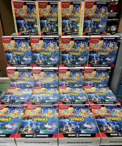 Pokemon Surging Sparks SV08 Booster Bundle TCG 6 packs New Sealed - Image 1