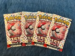 Pokemon Scarlet & Violet 151 Booster Packs - English SEALED Set Of 4 - Image 1