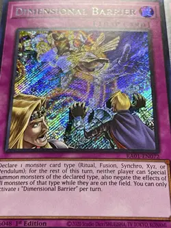 3x Dimensional Barrier | Secret Rares | RA01-EN072 | NM | 1st Edition | YuGiOh! - Image 2