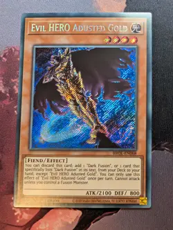 Yugioh Evil HERO Adusted Gold BROL-EN068 Secret Rare VLP - Image 1